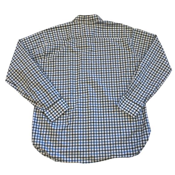 Fish Hippie Shirt Mens Size 2XL White Plaid Tailored Fit Button Up Long Sleeve - Picture 3 of 9